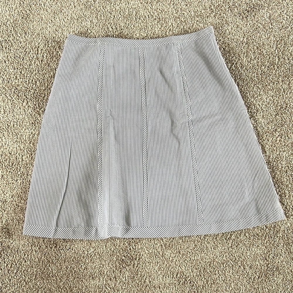 Talbots Classic Seersucker Midi Skirt
